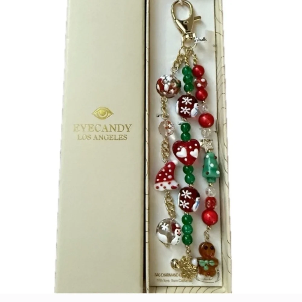 ♥️🔹️Eye Candy LA🔹️holiday Ginger Babe Bag Charm Key Chain